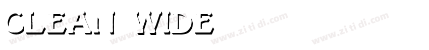clean wide字体转换